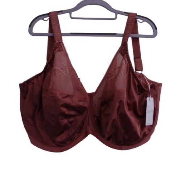 NEW Elomi Cate Full Figure Underwire Lace Cup Bra Red Size 40D EL4030 - Picture 1 of 6